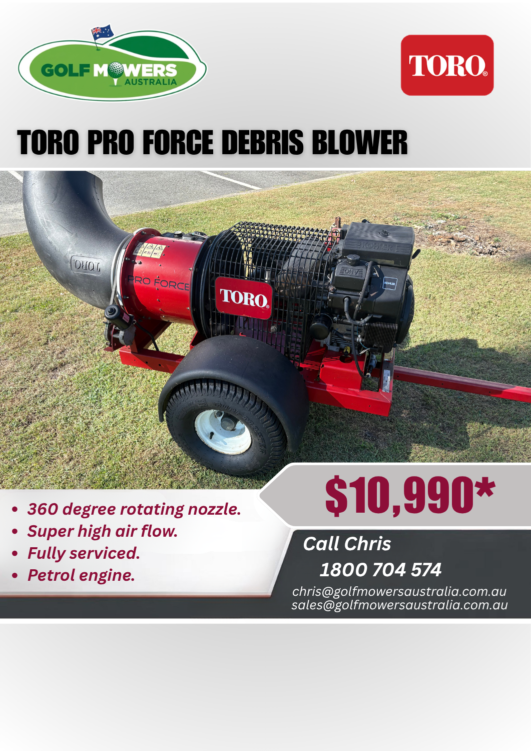 Toro Blower Pro Force, Used