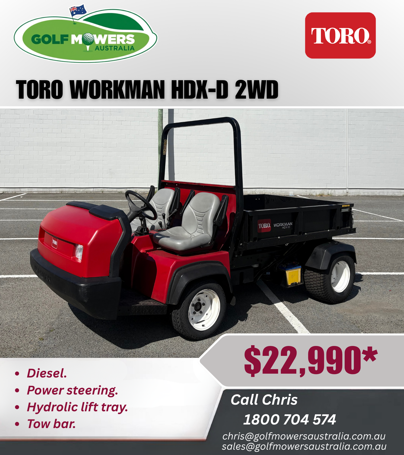Toro Workman HDX 2WD